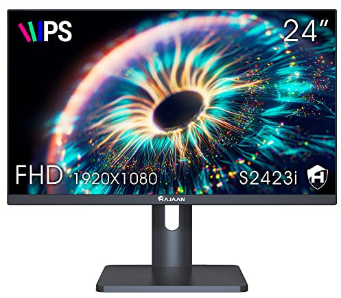 HAJAAN 24 Full HD (1920 x 1080) IPS Computer Monitor, 75Hz, Adjustable Tilt, HDMI and VGA, Wall Mounted, Ideal for Home and Business (S2423i)