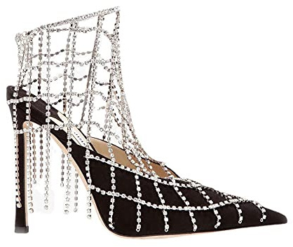 YAHOYA 1pc Mode Mesh Kristall High Heel Fußkettchen Bein Knöchel Armband Bijoux Femme Strass Fuß Kette Schmuck für Frauen Schuhkette Dekor