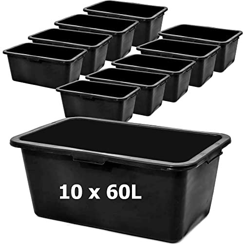 botle Mortar Box Mörteltrog 10 stck aus Kunstoff 60 L Mörtelwanne 72 cm Mortar Tray Mörtelkasten zum Anmischen von Mörtel