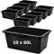botle Mortar Box Mörteltrog 10 stck aus Kunstoff 60 L Mörtelwanne 72 cm Mortar Tray Mörtelkasten zum Anmischen von Mörtel