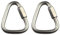 Edelstahl-Karabinerhaken, 2 Stück, dreieckige Karabinerschnalle, Schnellverbindung, robust für Camping, Wandern, Reisen, Angeln, Rucksack (12 mm)