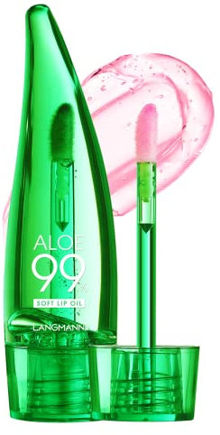 Maggidea Aloe Vera Lip Oil, Magic Colour Changing Lip Gloss Long Lasting Lipgloss Set Lips Moisturizer Aloe Vera Lip Stick for Women Girls (Pink-1Pcs)