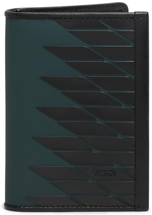 TUMI Alpha Kartenetui mit mehreren Sichtfenstern, Nylon-Geldbörse, schlankes Profil, 11,2 x 7,9 x 1 cm, Dunkelgrün, Dunkelgrün, Einheitsgröße, Kartenetui mit mehreren Fenstern