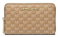Michael Kors Jet Set Small Zip Around Card Case, CAMEL, Einheitsgröße, Kompaktes Kartenetui mit umlaufendem Reißverschluss