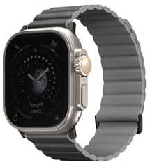 UNIQ revix Premium Edition wendbares magnetisches Apple Watch-Armband, 49/45/44/42 mm, Anthrazit/Aschgrau