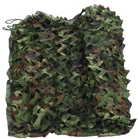 DXHYYM Camo Net Bulk Roll, Garden Sunscreen Nets,Woodland Camouflage Netting For Sunshade Camping Shooting Hide Hunting 1.2x4m 2x5m 2x10m 3x3m 3x5m 4x5m 5x10m 6x8m 10x15m (Size : 3x15m/9.8x49.2ft)