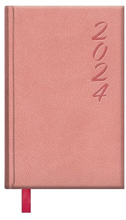 Dohe - Kalender 2024 - Wochenansicht - Taschenformat: 8,5 x 13 cm - 128 Seiten - Eingenähter Einband - Hardcover - Rosa - Modell Brasília