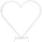 Trimming Shop Dual Heart White Arch Stand 6.8ft x 6.5ft Party Decoration Balloon Arch Metal Frame for Wedding Valentines Baby Shower Bridal Proposal Engagement Birthday Background Décor