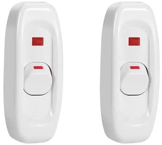Line Power Line Kippschalter, Schalter/sftlite Lichtschalter 250 V 10 A Line Power Line Kippschalter Mittelschalter 2 A weiß 2 Stück