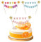 3-teiliges Happy Birthday-Kuchenaufsatz-Set, Kuchenaufsatz-Banner, Kuchendekoration für Geburtstag, Kuchendekoration (mehrfarbig)