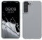 kwmobile Hülle kompatibel mit Samsung Galaxy S22 Plus Hülle - Silikon Handy Case - Handyhülle weiche Oberfläche - kabelloses Laden - Grau
