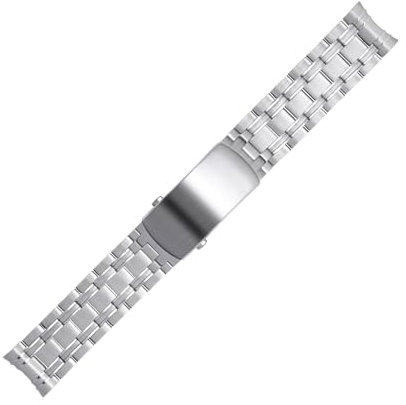 TPUOTI 316L Edelstahl 20 mm Uhrenarmband, passend für Omega-Armband, Metallarmband, neue Seamaster DIVER 300M Push-Slider-Schnalle(Silver)