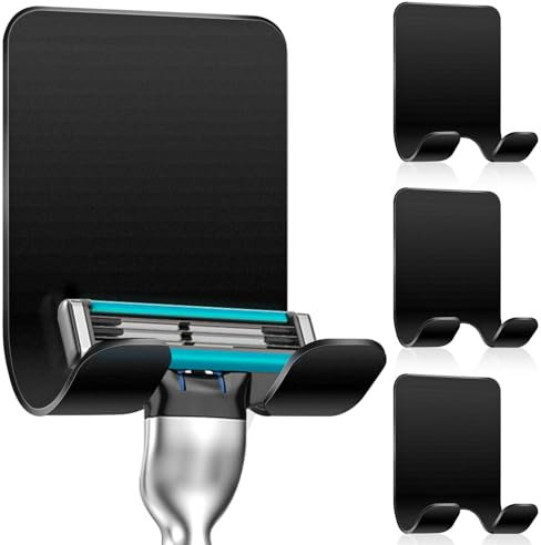 Caianwin 4 Pezzi Ganci Adesivi Acciaio Inox, Appendi Porta Asciugamani Inox Bagno Antiruggine Ganci Adesivi - Bagno e Cucina Porta Asciugamani Senza Trapano