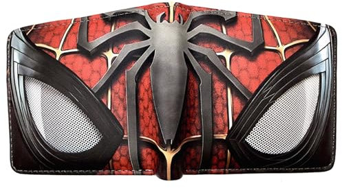 Eterspr Porte-Monnaie, Porte Monnaie Enfant Garçon, Animé Portefeuille, avec Zip Portefeuille, en Cuir PU Wallets, pour Garçons et Filles, 22,5x9,5cm/8,86x3,74in(Rouge)