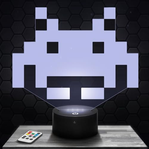Nachttischlampe S Invaders Dekoration Jungenzimmer Gaming Gamer Videospiele Geschenkidee S Invaders Geschenkidee Stimmungslicht Nachttischlampe Schreibtischlampe Geschenkidee Teenager Original
