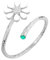 Einzelstück® Ring Daisy mit Gänseblümchen I 925 Sterling Silber/ 14K Roségold/14K Gold vergoldet I Antiallergen & Nickelfrei (Silber)