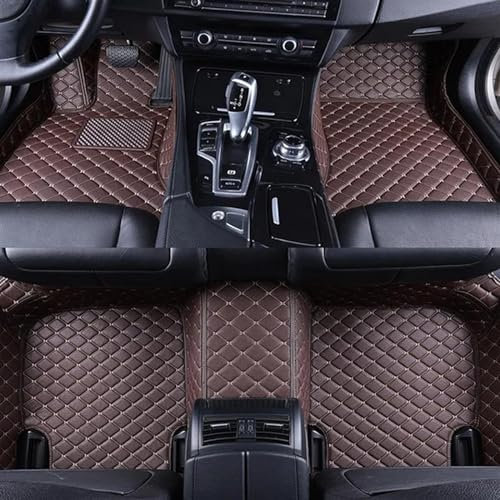 DZSJUNCHENSM Auto Fußmatten Für Hyundai H-1 H1 2011 2012 2013 2014 2015 2016 (7 Sitze) LHD Auto Fußmatten Teppiche Innenräume Wasserdichter Fußteppich Anti Rutsch Fußmatten(Color:LHD-Coffee)
