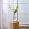 L.Z.E Vorhänge Weiß Grau für Wohnzimmer Gardinen mit Kräuselband für Schienensystem Transparent Schiene Gardine Vorhang für Schlafzimmer 2er Set Leinenoptik Schals Modern 225 cm Lang