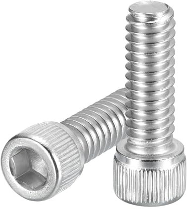uxcell Hex Socket Bolts (1/4-20x3/4), 304 Stainless Steel Hex Socket Drive Screws, Silver Tone, 25 Pcs