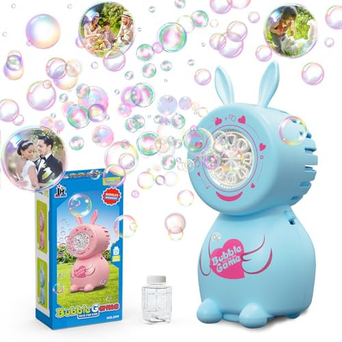 PANACARE Elektrische Seifenblasenmaschine, Hase Seifenblasenspielzeug Kinder 5000+ Blasen mit Seifenblasenlösung für Hochzeit/Geburtstag/Party,Geschenk für Junge&Mädchen 345678, Bubble Machine