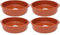 Tradineur - Set di 4 padelle rotonde in terracotta, adatte per vitro e forno, ideali per stufati e arrosti fatti in casa, Ø 26 cm