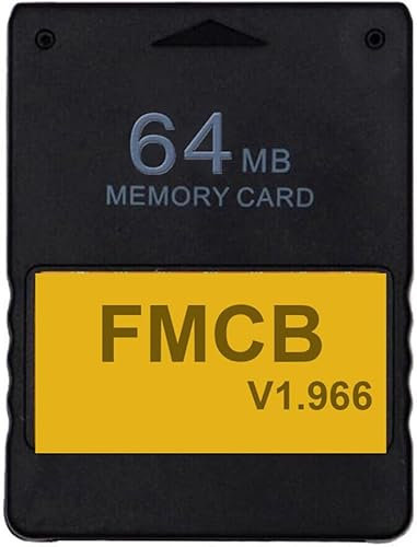 Carte mémoire pour PS2 avec McBoot FMCB v1.966 – Plug and Play pour PlayStation 2, exécutez des jeux à partir d'un USB ou d'un disque dur, rétro compatible avec PS2 Fat & Slim (sauf SCPH-9000xxx) (64