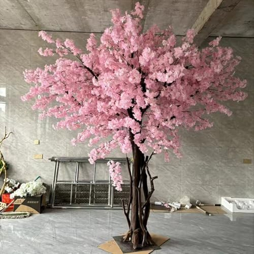 Großer künstlicher rosa Baum aus Seide, handgefertigt, für Innen- und Außenbereich, Zuhause, Büro, Party, Hochzeit