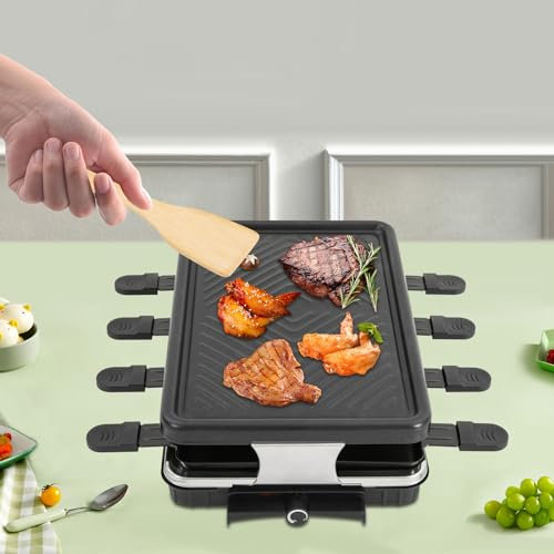 Barbacoa eléctrica portátil para barbacoas, fiestas, terrazas, restaurantes, color negro, 41,5 x 25,5 x 12,5 cm, 1300 W