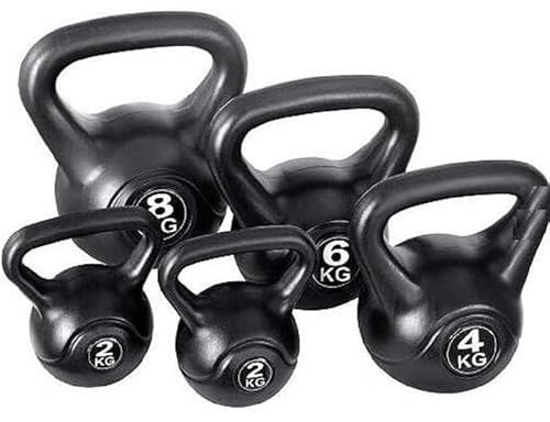 Kettlebells Heavy Weight Vinyl Kettle bells for Exercise Home Gym Workout 2kg, 4kg, 6kg, 8kg, 10kg, 12kg Kettlebell Weight (8, Kilograms)