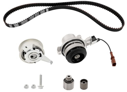 Semitory Zahnriemensatz mit Wasserpumpe Zähnezahl 160 25 mm - Kompatibel mit 2007-2025 AUDI A3 A4 Q3 / SEAT Leon/SKODA/VW Golf Tiguan - Ersatz OE# CT1168WP1, 04L121011, 036109244