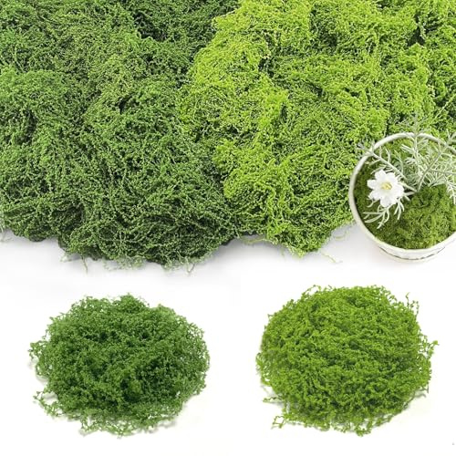 Jiaoshou Pan 200g Musgo Artificial para Decorar, Musgo Falso Vegetal