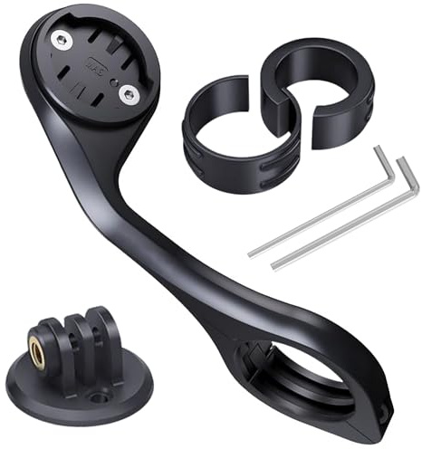 Fahrradcomputer Halterung, Kompatibel mit Garmin Edge GPS Fahrradcomputer, XOSS G/G+, iGPSPORT GPS - Fahrrad Halterung, Fahrradlenker Halterung Front Kameras Halter Scheinwerfer