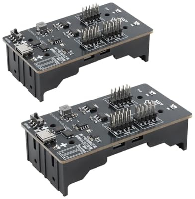 Ehwisbe MCU Type-C 2Pcs UPS Power Supply, Uninterruptible Power Source, Lithium Battery Charging& Discharge, 5V/3.3V