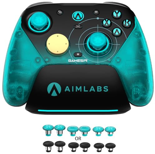 GameSir G7 Pro 8K PC Controller Wireless Esports - 8000Hz Polling, Sticks Mag-Res TMR Gen-2, Tasti Macro, Controllo Movimento, 1 Mese Aimlabs+ gratuito - Aimlabs Edition
