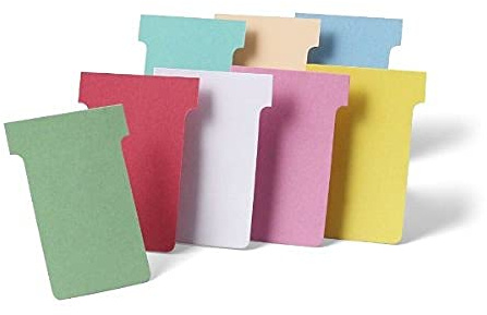 Nobo Kartentafel Zubehör T-Karten, Index 1, 100 Stück, grün