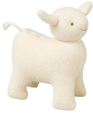 Trousselier - Musik Plüschtier - Kuschelhase - Schaf - Baumwollstoff - Brahms Schlaflied Musik - 17 cm hoch - Klassisch Chic - Ideales Geburtsgeschenk - Maschinenwaschbar - Farbe elfenbein