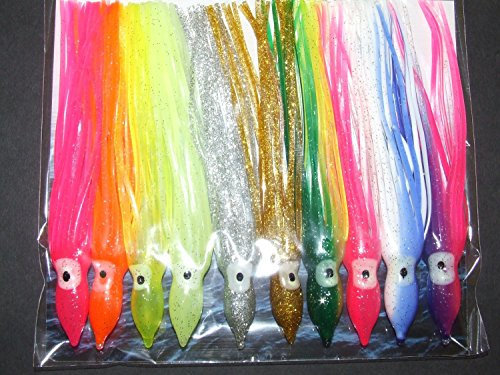 Fladen Muppets - Oktopusse lose, Zwei Sortierungen verfügbar, Größen 9cm, 12cm und 15cm, Inhalt 10 Stück, Luminous oder farblich Sortiert (10er Pack - farblich Sortiert, 12cm)