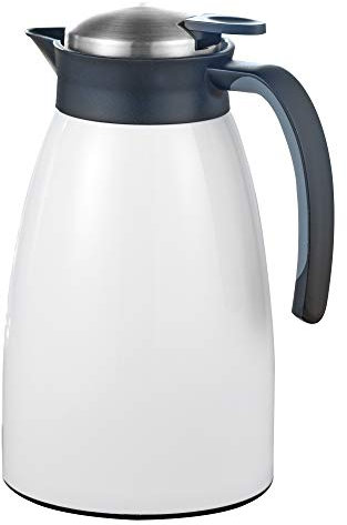 Esmeyer 305-041 Isolierkanne Glace, Inhalt: 1,5 Liter, doppelwandiger Edelstahl, weiß lackiert, Mit glänzender Oberfläche,