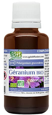 Géranium Rosat Bio (Pelargonium graveolens) - Huile essentielle 30ml