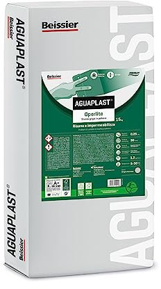 Aguaplast Operlite stucco risanante contro umidità e salnitro, 15kg - Stucco, intonaco colore grigio chiaro