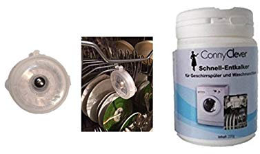 Entkalker 200 g befreit Geschirrspüler und Waschmaschinen von gefährlichen Kalkablagerungen + Conny Clever® die Lösung gegen Rost für Sauberkeit neu auch für Ihr Koch-Geschirr & Besteck