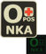 PVC Erste-Hilfe-Aufnäher BLUTGRUPPE 2x2 O-POS PVC Platten-Träger-Aufnäher für Weste IFak Erste-Hilfe-Set Blutgruppe taktische Aufnäher für Rucksäcke O Pos Patch (Black and White Glow Dark)
