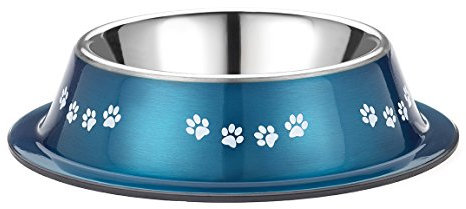 Classic Posh Paws Pet Products Non Tip Dish, 500 ml, Blue