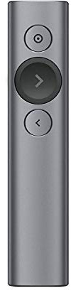 Logitech Spotlight apuntador inalámbricos Bluetooth Gris - Accesorio para presentación de documentos (Bluetooth, 2.4 GHz, 30 m, Polímero de litio, USB, Gris)
