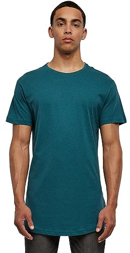 Urban Classics Men's Shaped Long Tee T-Shirt, Teal, 5XL, 1