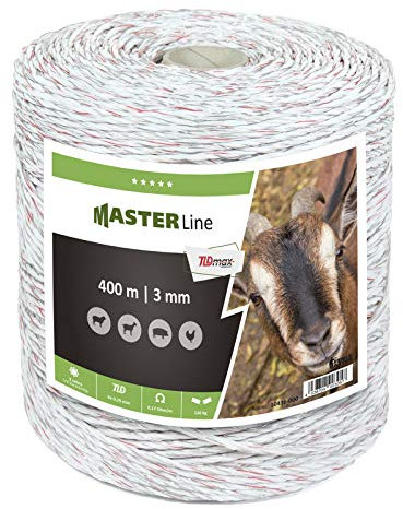 Eider Weidezaunlitze TLD, 400m, mit 0,17 Ohm/m sehr leitfähig - für Lange Einzäungen für Schafe, Ziegen, Schweine, Geflügel geeignet - Top Preis