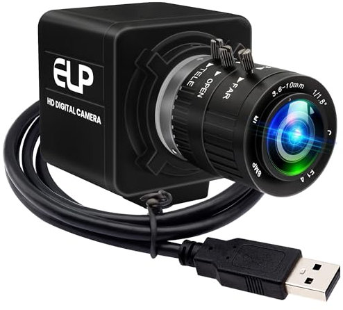 ELP 120fps USB Camera 12 Megapixels 4K USB Webcam High Speed Golf Swing Cam with 3X Manual Optical Zoom Lens Close up PC Computer Plug and Play for Live Streaming Industrial Project Meeting
