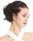 WIG ME UP - 90605-2 Halbperücke Haarteil edel geflochtener Haarreif schulterlang Schwarz wild gewellt