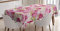ABAKUHAUS Blume Tischdecke, Pfingstrosen und Blattblumen, Schmutzabweisend Pflegeleicht Waschbar Druck Mit Klaren Farben ohne Verblassen, 140 x 240 cm, Olivengrün Weiß Rosa