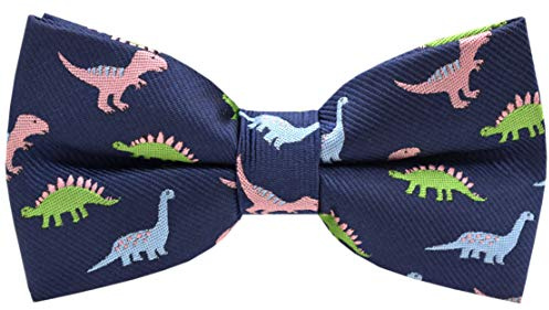 Carahere Boys Handmade Pre-Tied Bow Ties Novel Fun Pattern Bow Ties For Kids Blue Pink Green